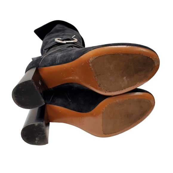 Chloe Suede Tall Boots Size: 7.5 - Picture 6 of 7